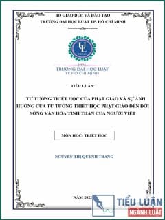 [Tiểu luận 2022] Tư tưởng triết học của Phật giáo và sự ảnh hưởng của nó đến đời sống văn hóa tinh thần của người Việt