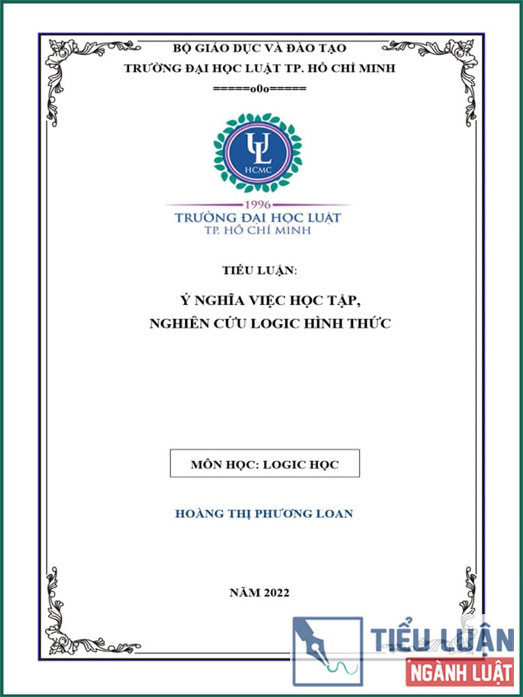 [Tiểu luận 2022] Ý nghĩa việc học tập, nghiên cứu logic hình thức