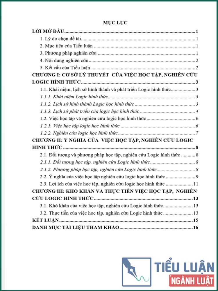 [Tiểu luận 2022] Ý nghĩa việc học tập, nghiên cứu logic hình thức