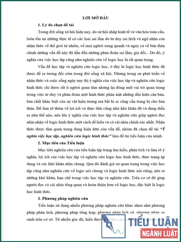 [Tiểu luận 2022] Ý nghĩa việc học tập, nghiên cứu logic hình thức