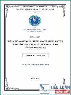 [Tiểu luận 2022] Biện chứng giữa cái chung và cái riêng và vận dụng vào việc xây dưng nền kinh tế thị trường ở nước ta