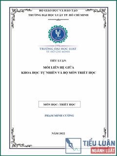 [Tiểu luận 2022] Mối liên hệ giữa khoa học tự nhiên và bộ môn Triết học