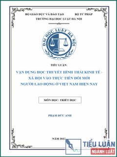 [Tiểu luận 2022] Vận dụng học thuyết hình thái kinh tế - xã hội vào thực tiễn đổi mới người lao động ở Việt Nam hiện nay