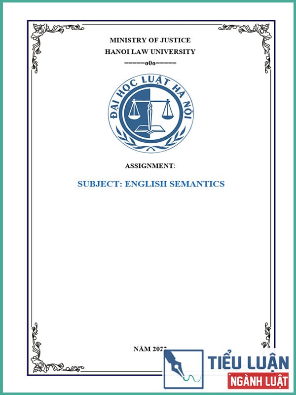 [Essay 2022] Assignment English Semantics