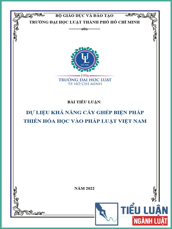 [Tiểu luận 2022] Dự liệu khả năng cấy ghép biện pháp thiến hóa học vào pháp luật Việt Nam