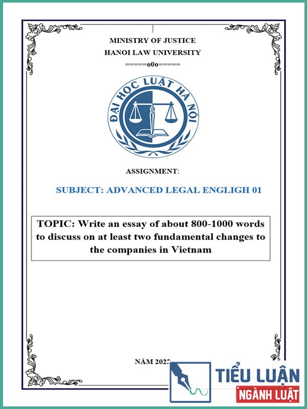 [Essay 2022] Discuss on at least two fundamental changes to the companies in Vietnam