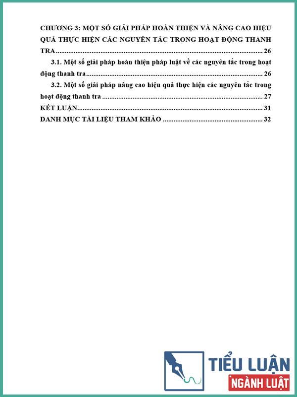 [Tiểu luận 2022] Nguyên tắc trong hoạt động thanh tra. Liên hệ thực tiễn