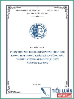 [Tiểu luận 2021] Phân tích nội dung nguyên tắc pháp chế trong hoạt động khám xét, vướng mắc và điều kiện đảm bảo thực hiện nguyên tắc này?