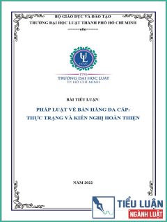 [Tiểu luận 2022] Pháp luật về bán hàng đa cấp - Thực trạng và kiến nghị hoàn thiện