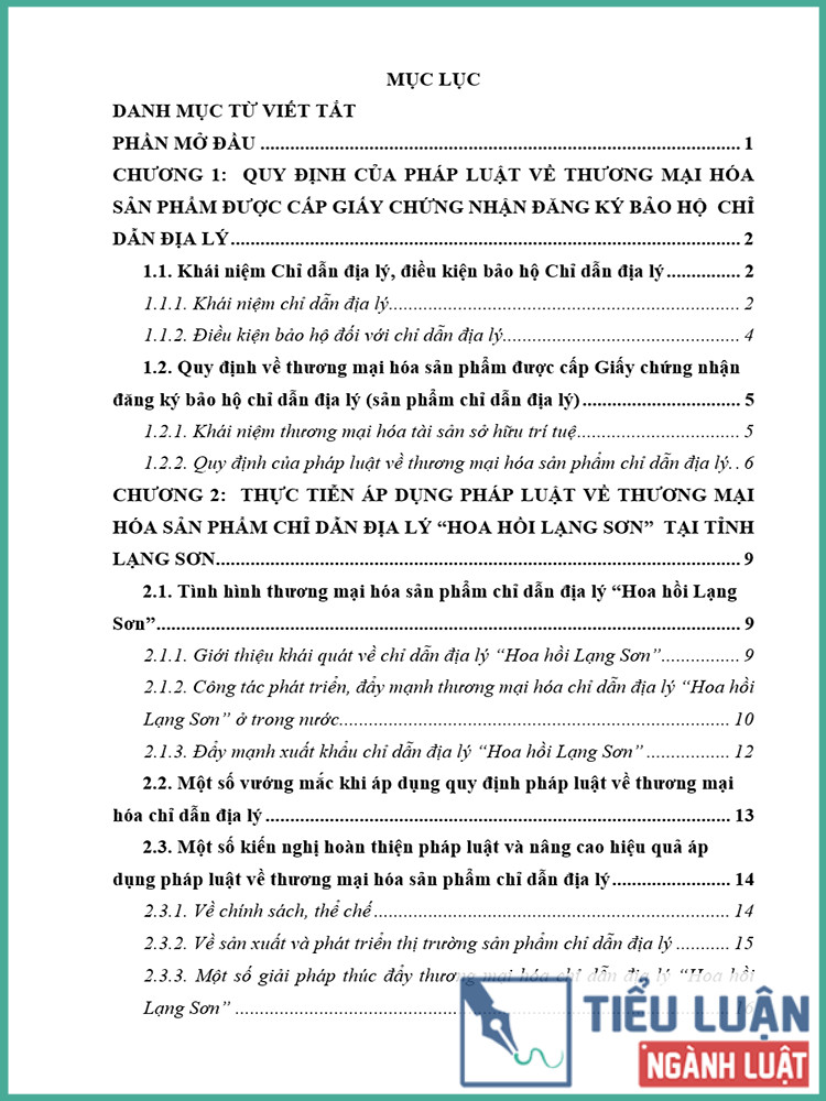 [Tiểu luận 2021] Pháp luật về thương mại hoá sản phẩm được cấp Giấy chứng nhận đăng ký bảo hộ chỉ dẫn địa lý, thực tiễn áp dụng đối với sản phẩm Hồi của tỉnh Lạng Sơn