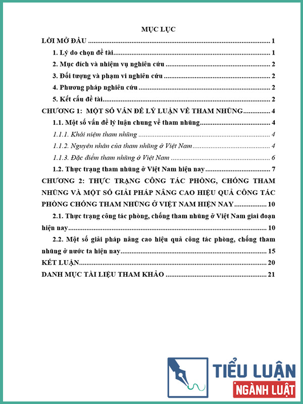 [Tiểu luận 2022] Thực trạng và giải pháp nâng cao hiệu quả công tác phòng, chống tham nhũng ở nước ta hiện nay
