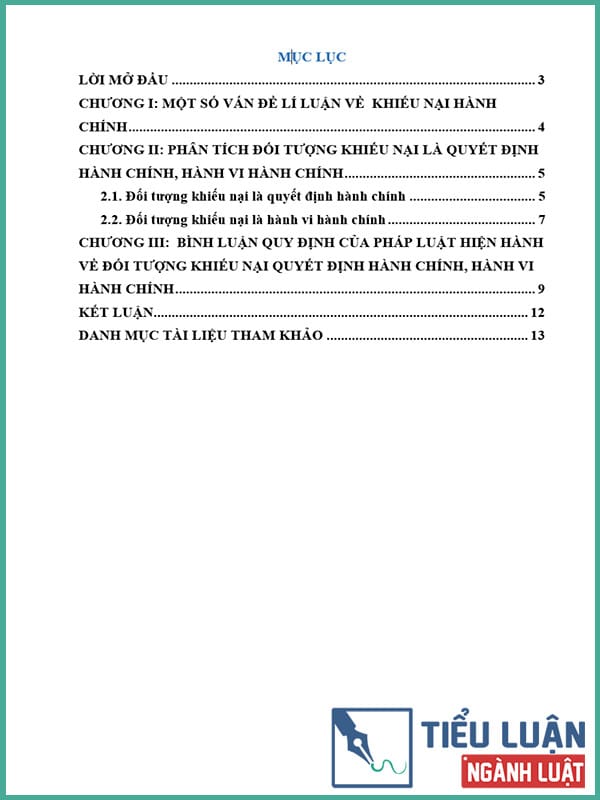 [Tiểu luận 2022] Phân tích đối tượng khiếu nại quyết định hành chính, hành vi hành chính. Bình luận các quy định của pháp luật hiện hành về đối tượng khiếu nại quyết định hành chính, hành vi hành chính