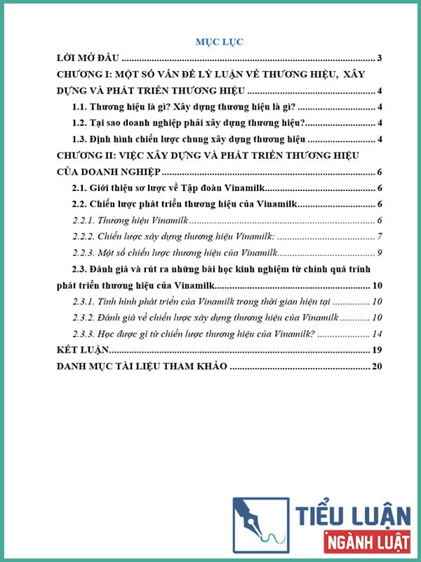 [Tiểu luận 2022] Tìm hiểu kinh nghiệm xây dựng và phát triển thương hiệu (hoặc tài sản trí tuệ) của một doanh nghiệp Việt Nam? Đánh giá và rút ra những bài học kinh nghiệm?