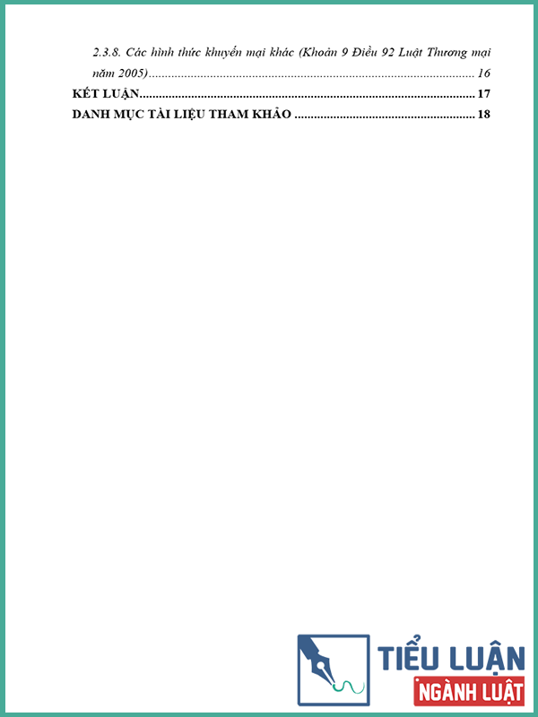 [Tiểu luận 2022] Trình bày khái niệm và đặc điểm của hoạt động xúc tiến thương mại? Phân tích các hình thức khuyến mại theo quy định của pháp luật hiện hành? Liên hệ thực tế để lấy ví dụ minh hoạ?
