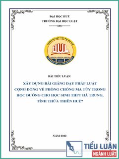 [Tiểu luận 2021] Xây dựng bài giảng dạy pháp luật cộng đồng về phòng chống ma túy trong học đường cho học sinh THPT Hà Trung, tỉnh Thừa Thiên Huế?