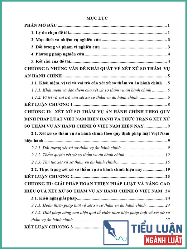 [Tiểu luận 2022] Xét xử sơ thẩm vụ án hành chính theo quy định của pháp luật Việt Nam