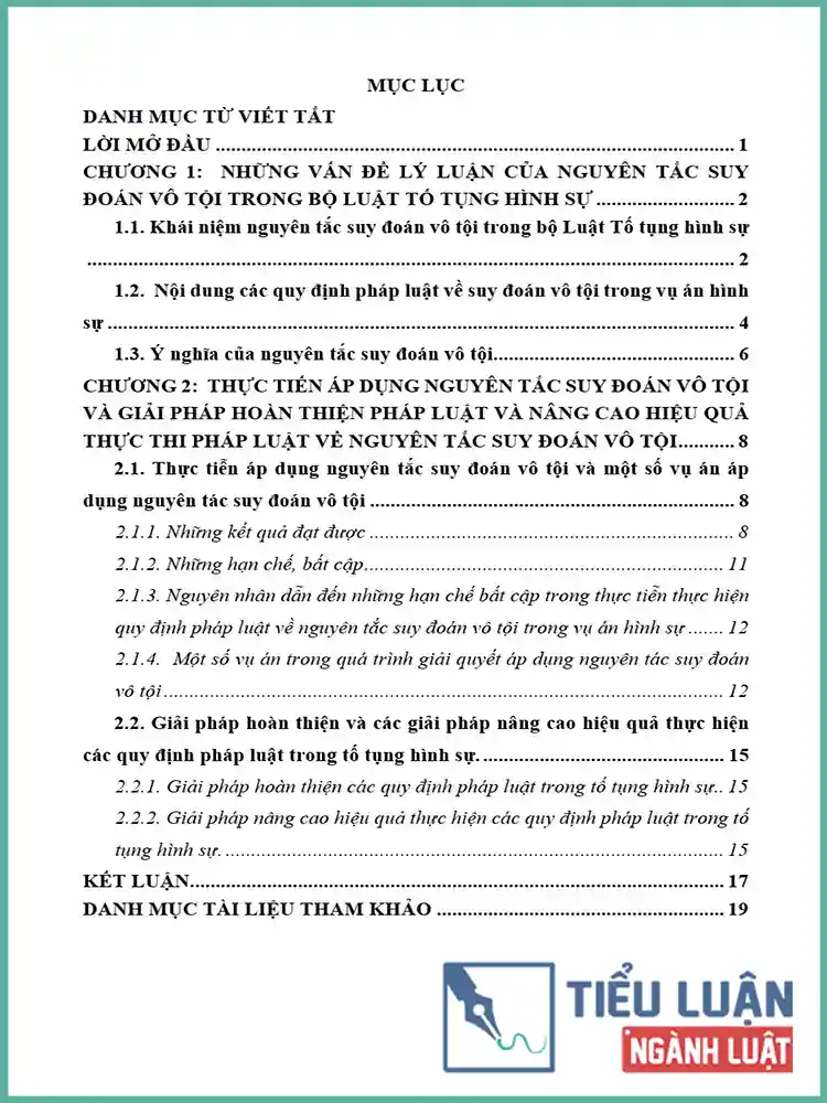 [Tiểu luận 2021] Nguyên tắc “suy đoán vô tội” trong Bộ Luật Tố tụng hình sự năm 2015: Thực tiễn và một số kiến nghị