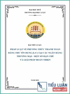 [Tiểu luận 2021] Pháp luật về phương thức thanh toán bằng thư tín dụng (L/C) tại các ngân hàng thương mại - Một số hạn chế và giải pháp hoàn thiện