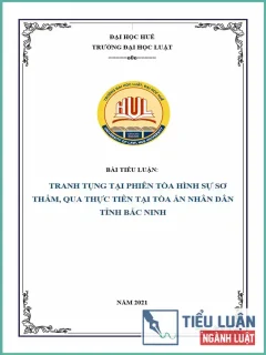 [Tiểu luận 2021] Tranh tụng tại phiên tòa hình sự sơ thẩm, qua thực tiễn tại Tòa án nhân dân tỉnh Bắc Ninh