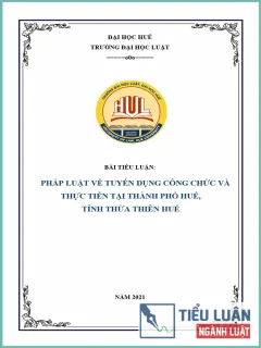 [Tiểu luận 2021] Pháp luật về tuyển dụng công chức và thực tiễn áp dụng tại thành phố Huế, tỉnh Thừa thiên Huế