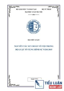 [Tiểu luận 2024] Nguyên tắc suy đoán vô tội trong Bộ luật Tố tụng hình sự năm 2015