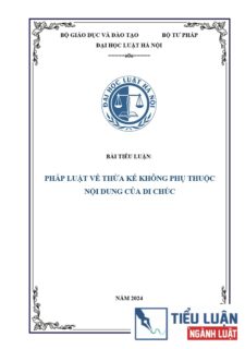 [Tiểu luận 2024] Pháp luật về Thừa kế không phụ thuộc nội dung của di chúc