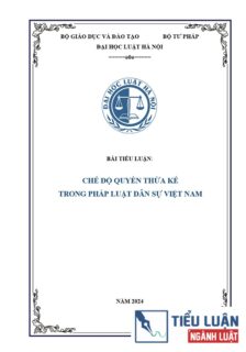 [Tiểu luận 2024] Chế định quyền thừa kế trong pháp luật dân sự Việt Nam