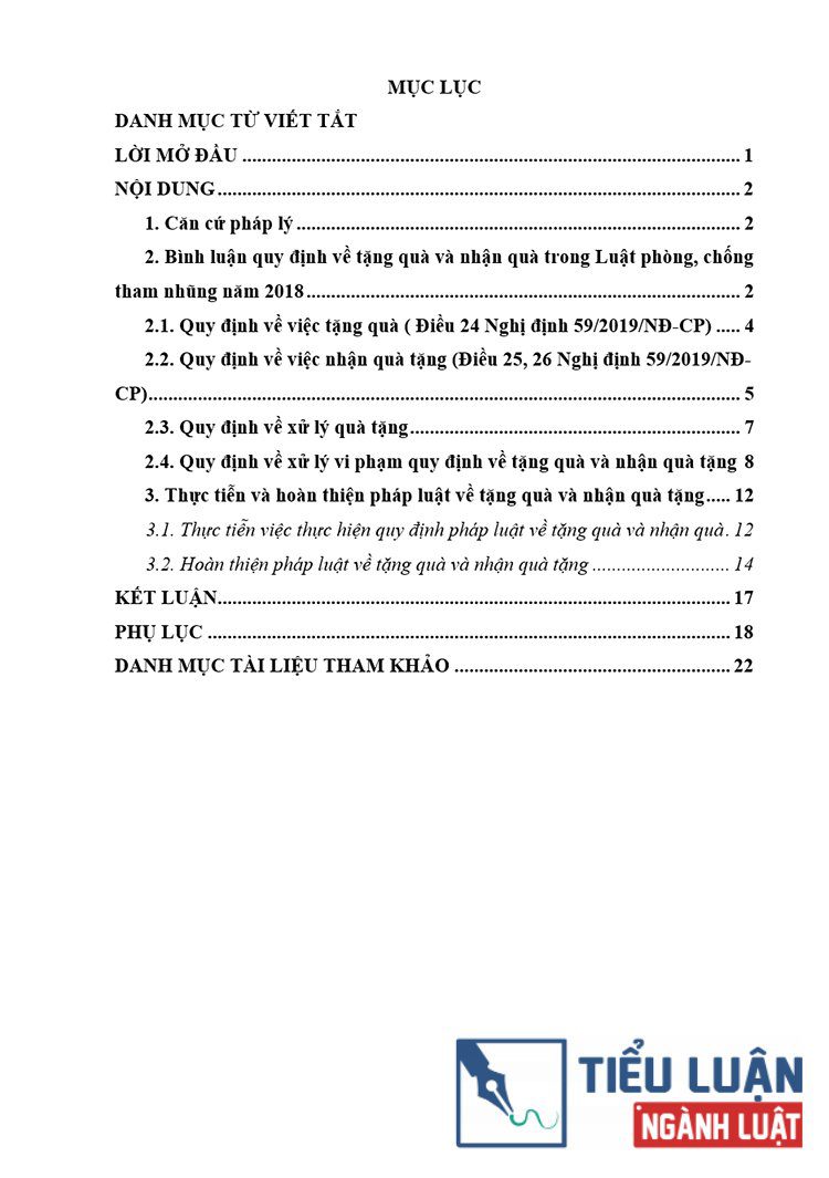 B0118 binh luan quy dinh ve tang qua va nhan qua trong luat phong chong tham nhung de phong ngua tham nhung 2