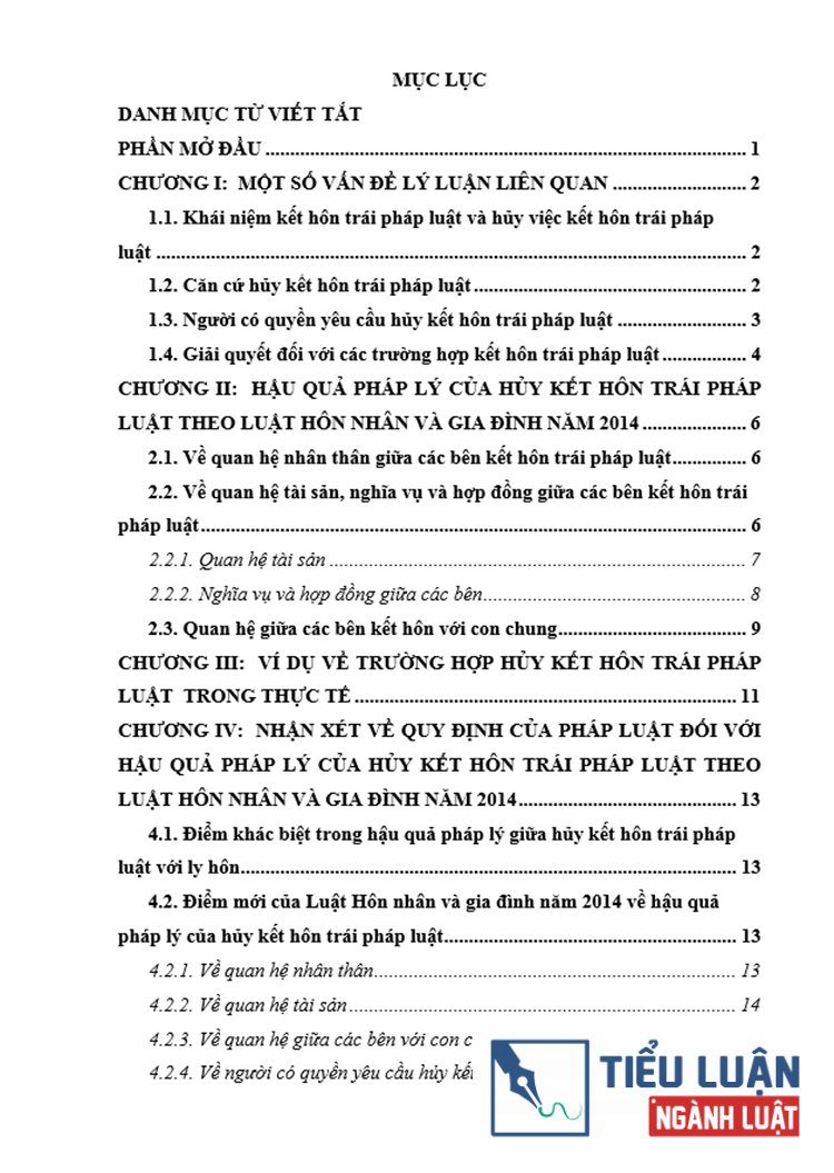 B0134 hau qua phap ly cua huy ket hon trai phap luat theo luat hngd nam 2014 2
