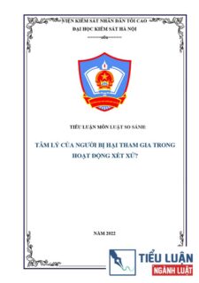 [Tiểu luận 2022] Tâm lý của người bị hại tham gia trong hoạt động xét xử