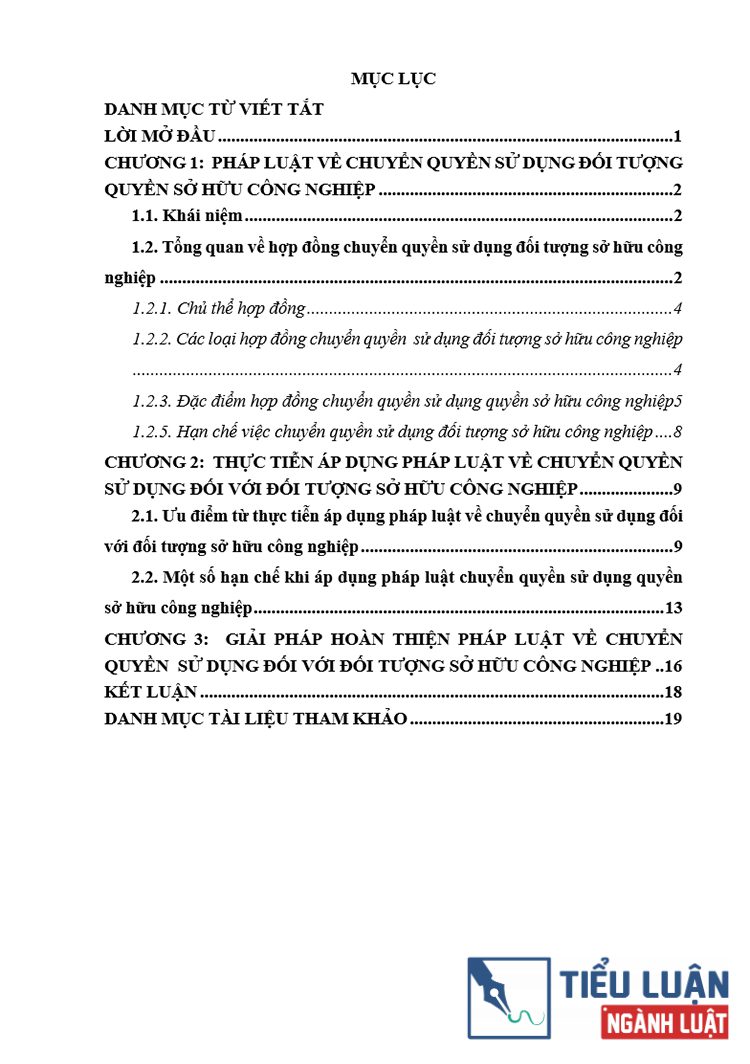 B0214 phap luat ve chuyen quyen su dung doi tuong quyen so huu cong nghiep va giai phap 2