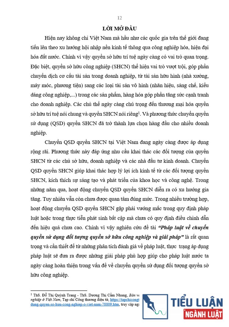B0214 phap luat ve chuyen quyen su dung doi tuong quyen so huu cong nghiep va giai phap 3