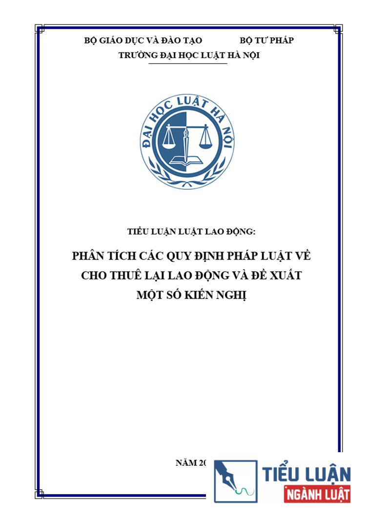 phan tich cac quy dinh phap luat ve cho thue lai lao dong va de xuat kien nghi 1