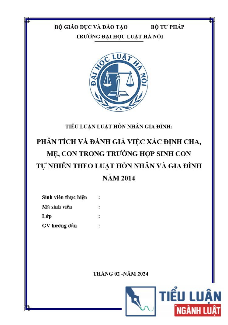 phan tich va danh gia viec xac dinh cha me con trong truong hop sinh con tu nhien 1