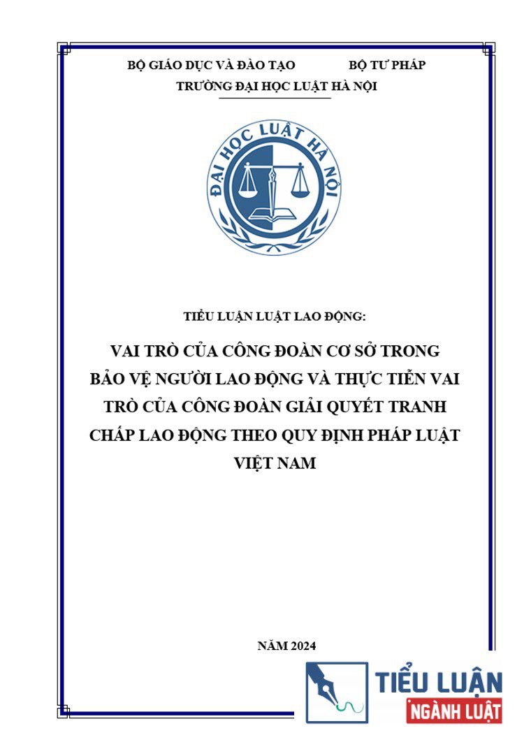 vai tro cua cong doan co so trong bao ve nguoi lao dong va giai quyet tranh chap lao dong 1