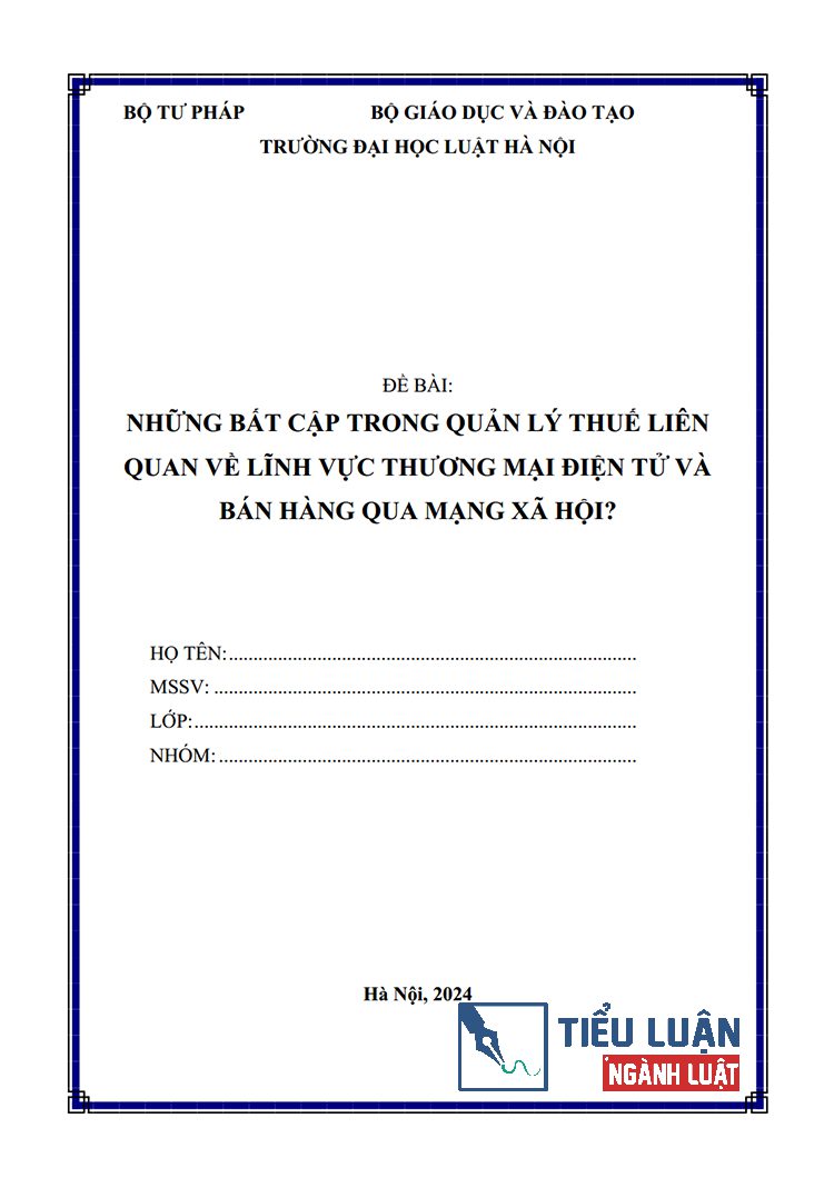 bat cap trong quan ly thue lien quan ve linh vuc thuong mai dien tu va ban hang qua mang xa hoi 1