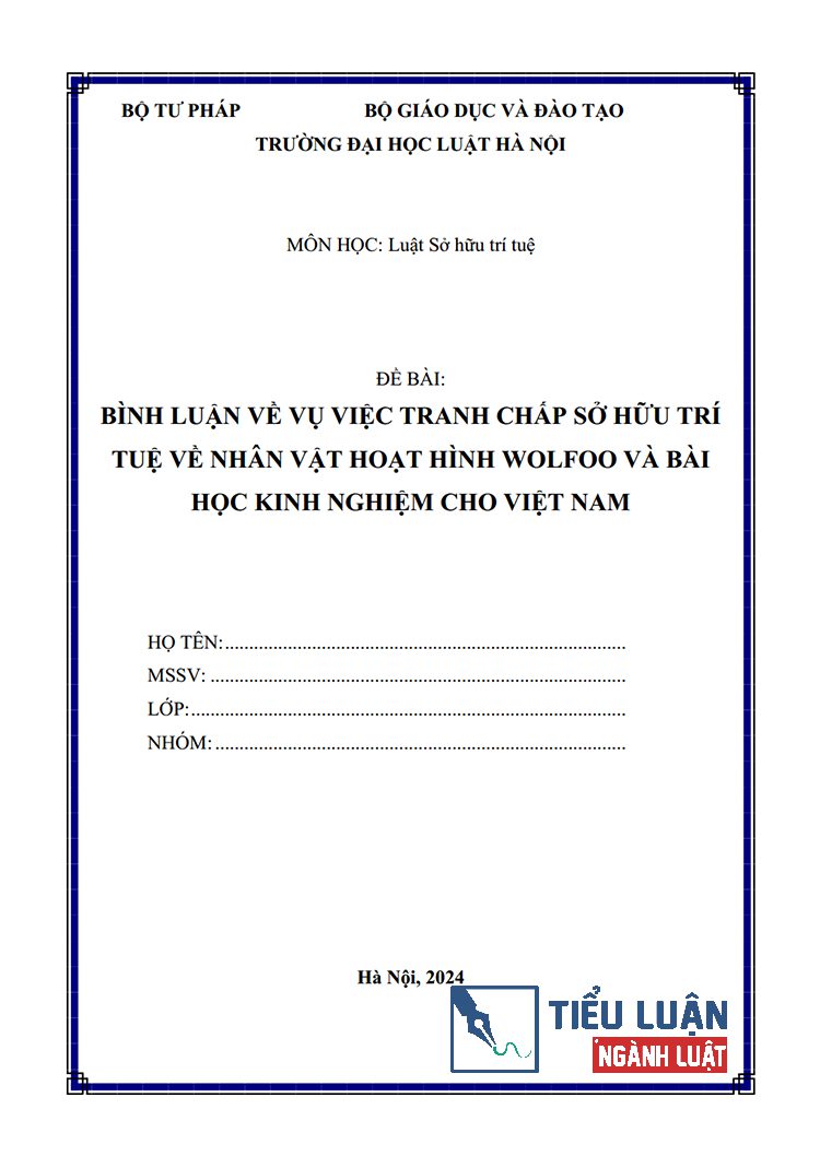 binh luan ve vu viec tranh chap so huu tri tue ve nhan vat hoat hinh wolfoo 1