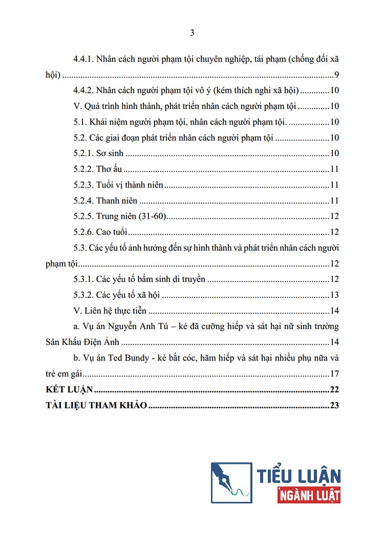 nhan cach nguoi pham toi khai niem dac diem cau truc phan loai va qua trinh phat trien 3