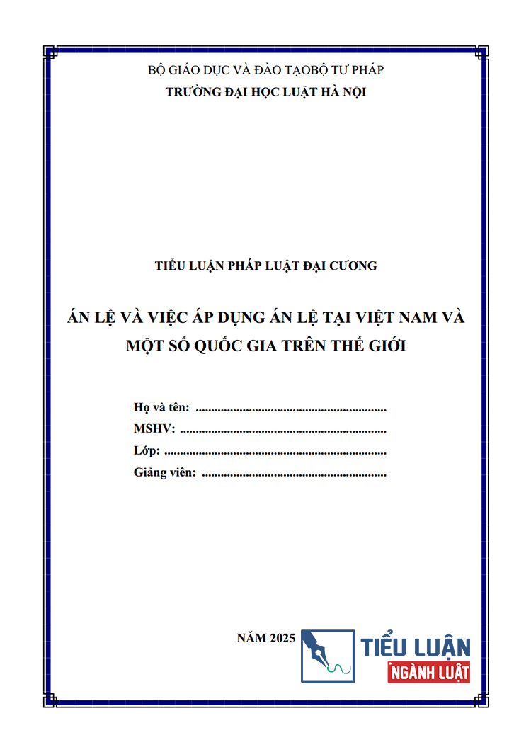 an le va viec ap dung an le tai viet nam va mot so quoc gia tren the gioi 1