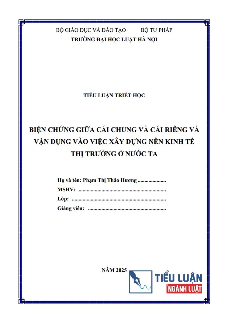 bien chung giua cai rieng va cai chung va van dung trong qua trinh xay dung kinh te thi truong bai 4 1