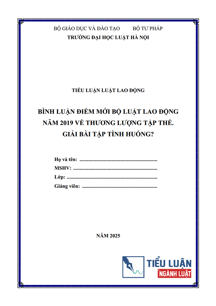 binh luan diem moi cua blld 2019 ve thuong luong tap the giai bai tap tinh huong 1