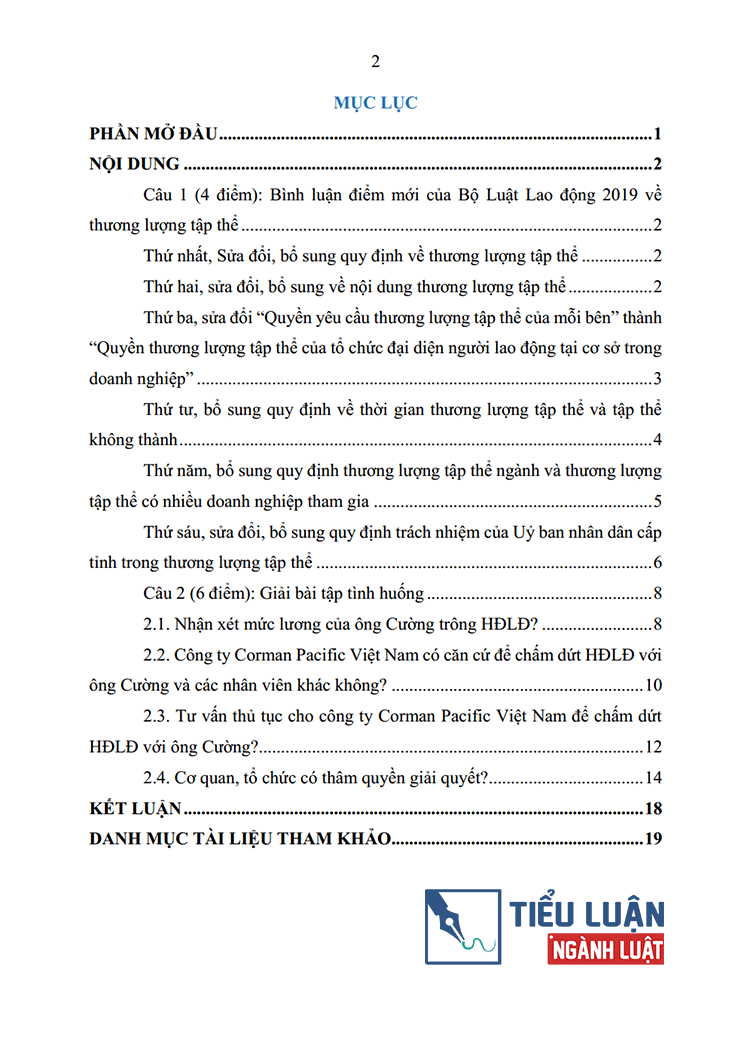 binh luan diem moi cua blld 2019 ve thuong luong tap the giai bai tap tinh huong 2