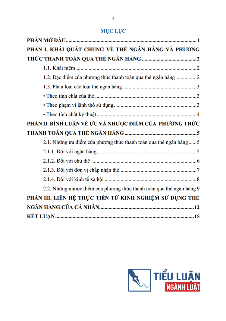binh luan ve uu va nhuoc diem cua phuong thuc thanh toan qua the ngan hang va lien he thuc tien 2