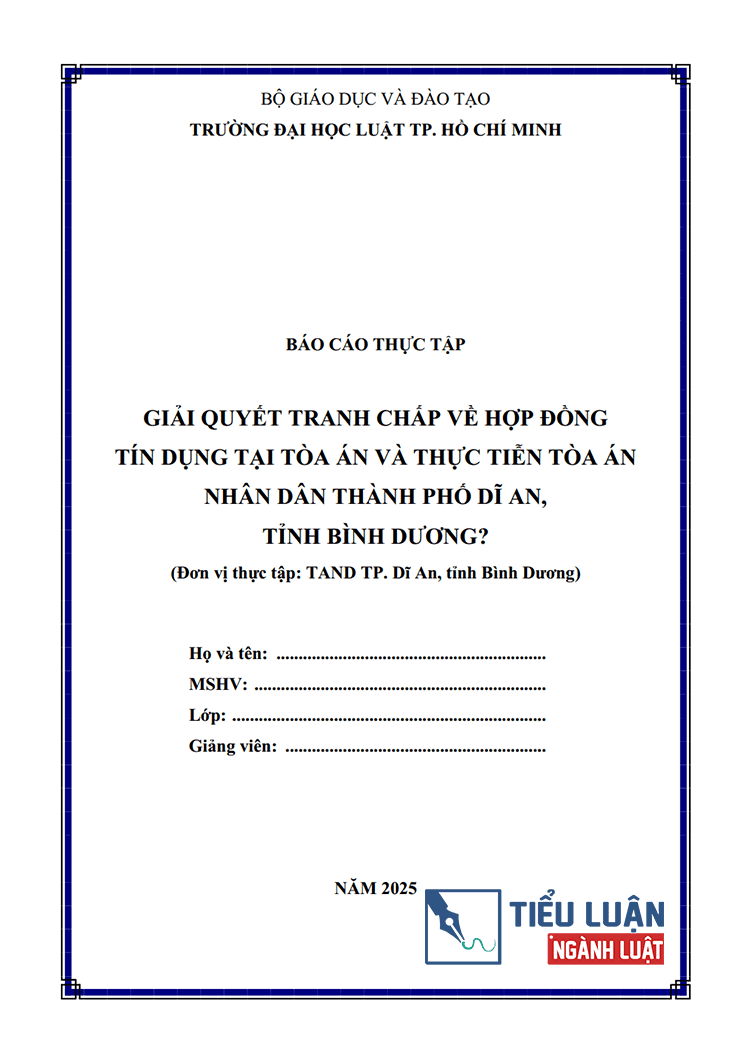 giai quyet tranh chap ve hop dong tin dung tai toa an va thuc tien tand tp di an 1