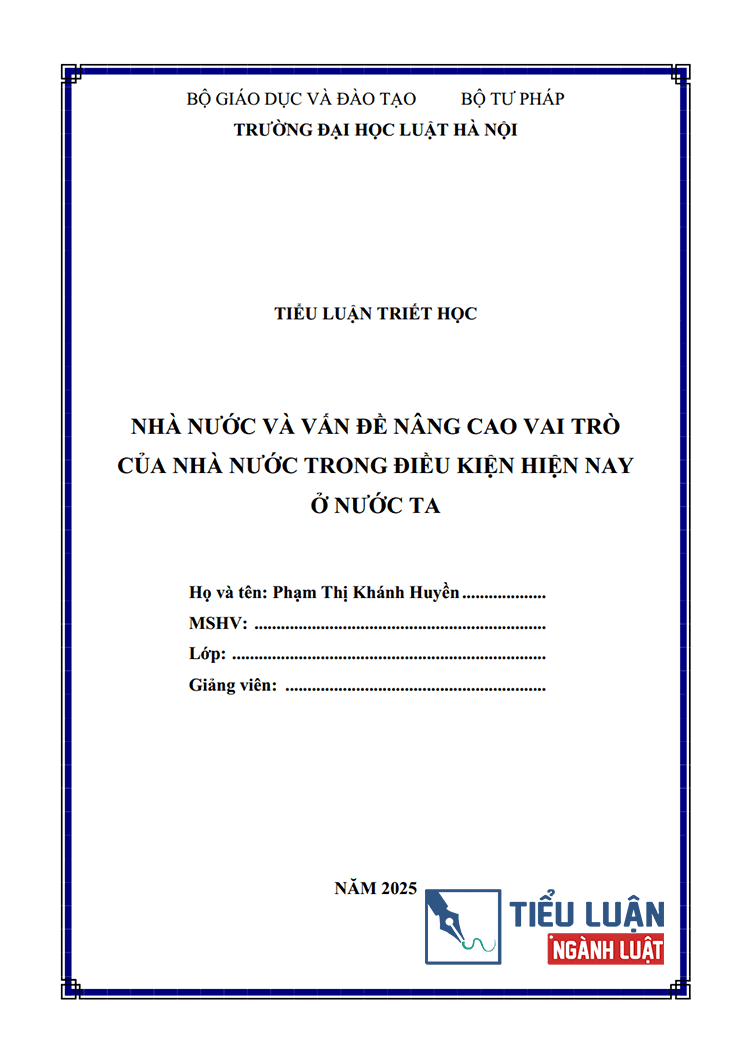 nha nuoc va van de nang cao vai tro cua nha nuoc trong dieu kien hien nay o nuoc ta 1