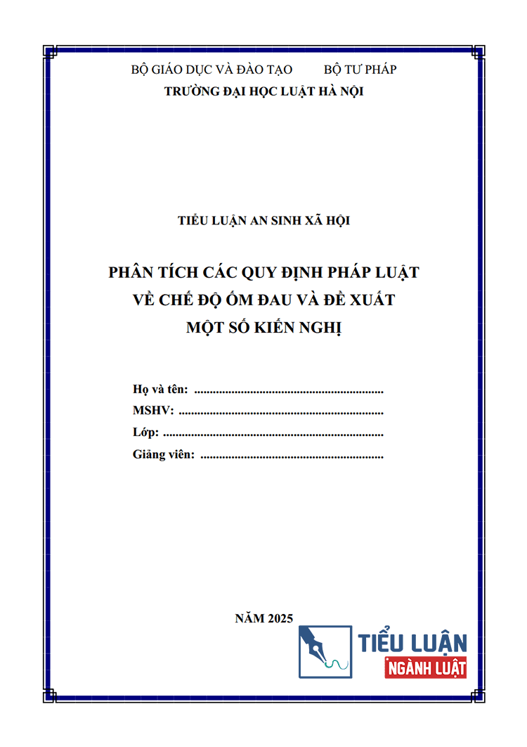 phan tich cac quy dinh phap luat ve che do om dau va de xuat mot so kien nghi 1