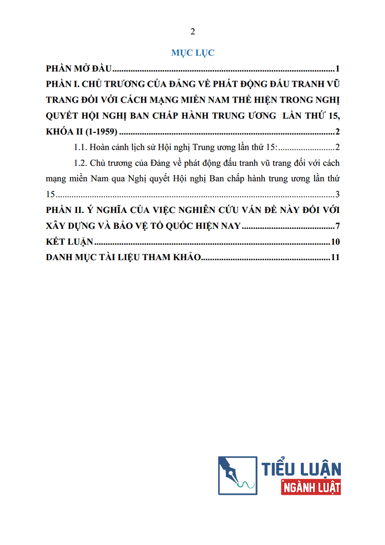 phan tich chu truong cua dang ve phat dong dau tranh vu trang doi voi cach mang mien nam trong nghi quyet 15 2