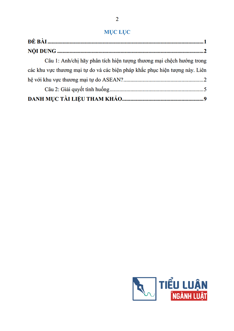 phan tich hien tuong thuong mai chech huong trong cac khu vuc thuong mai tu do 2