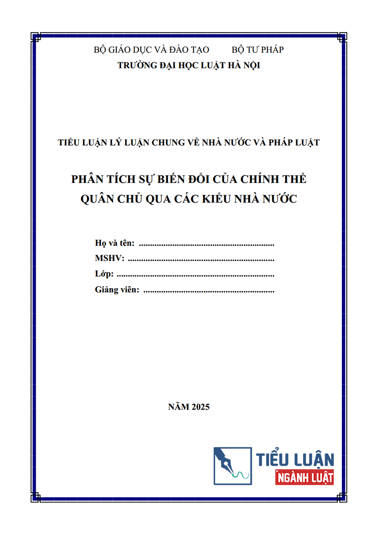 phan tich su bien doi cua chinh the quan chu qua cac kieu nha nuoc 1