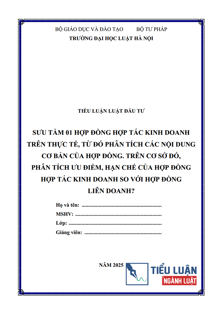 phan tich uu diem han che cua hop dong hop tac kinh doanh so voi hop dong lien doanh 1